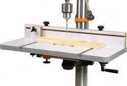 Drilling table with adjustable stop and stop block WEN